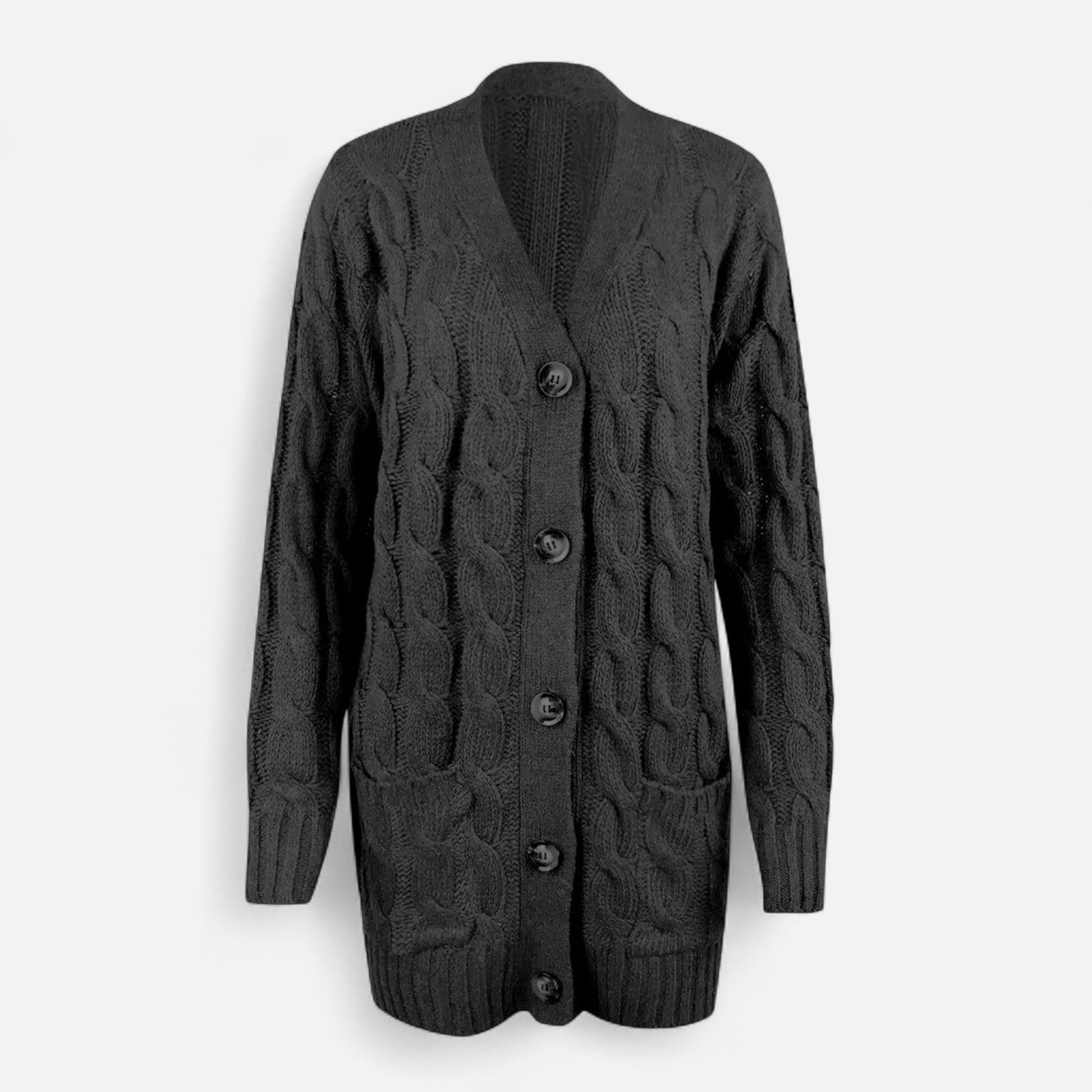 Women’s Long Knit Cardigan Vest – Autumn Elegance - Sofia Maris