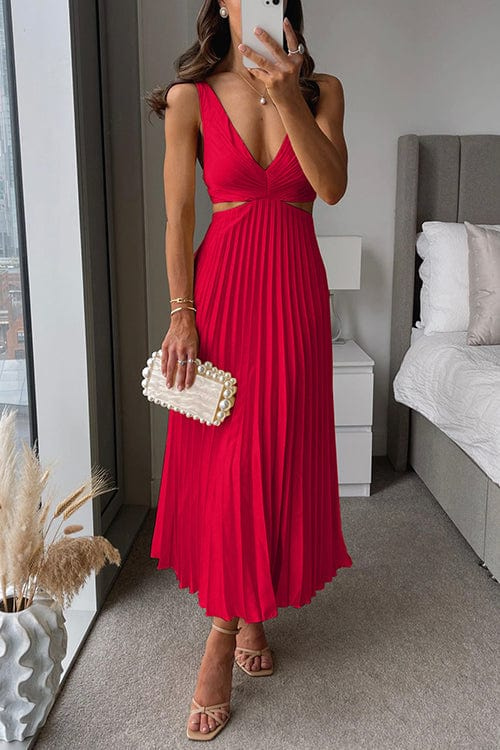 Sanne | Elegant Pleated Midi Dress