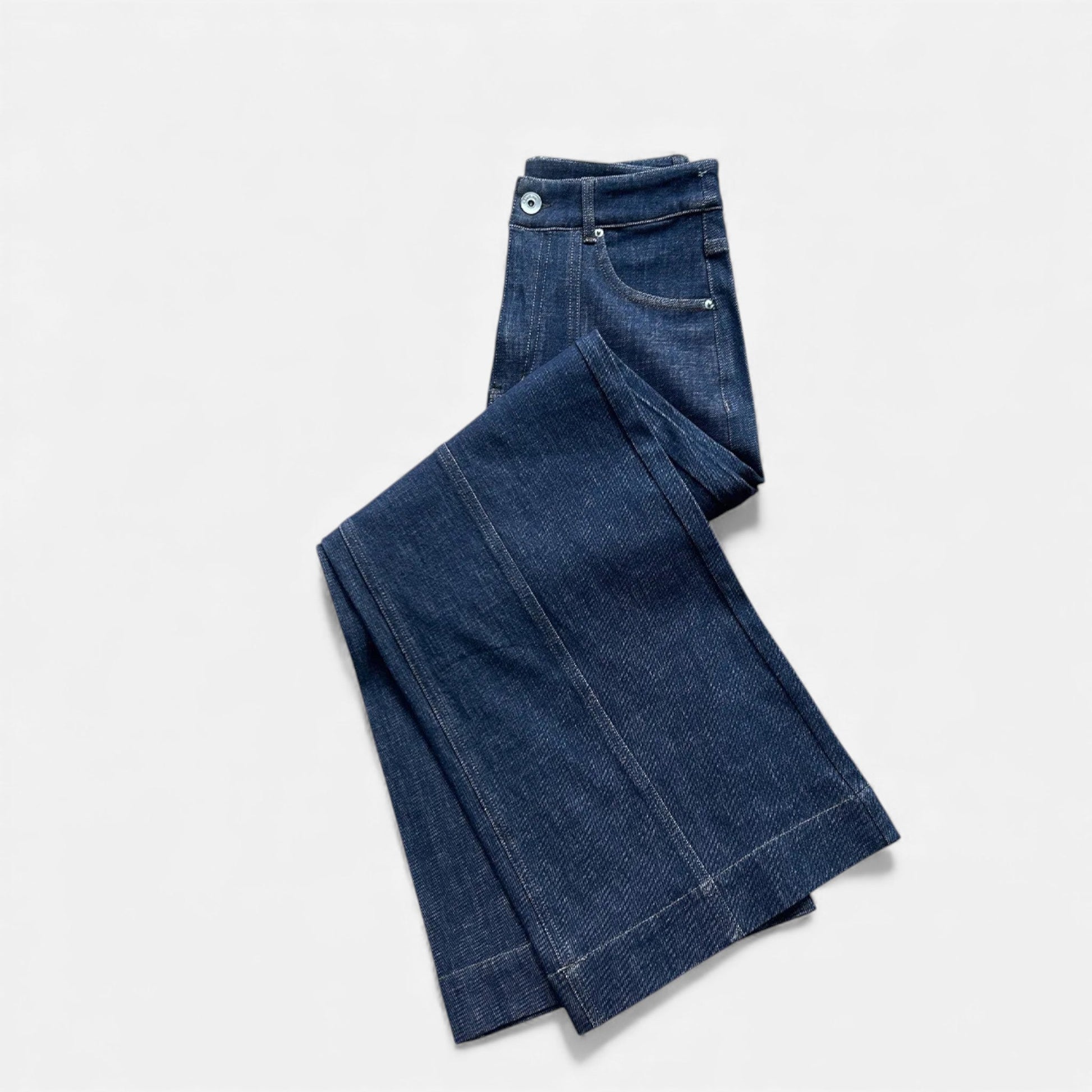 Sofia Maris | Women’s High-Waist Wide Leg Cotton-Blend Jeans