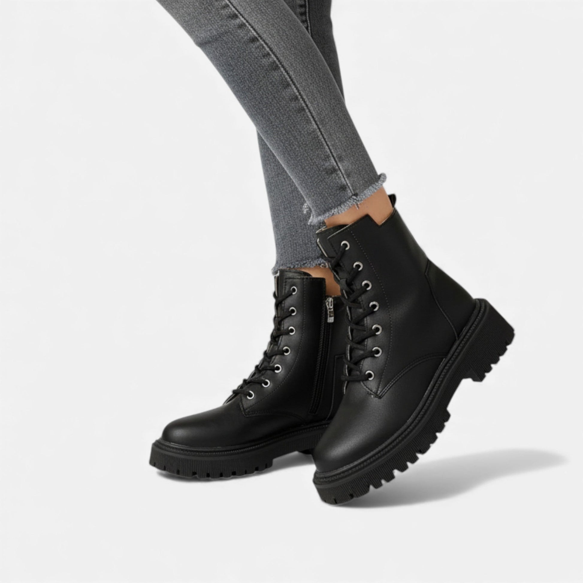 Sofia Maris | Women’s Fleece-Lined Lace-Up Ankle Boots – Stylish All-Season Comfort