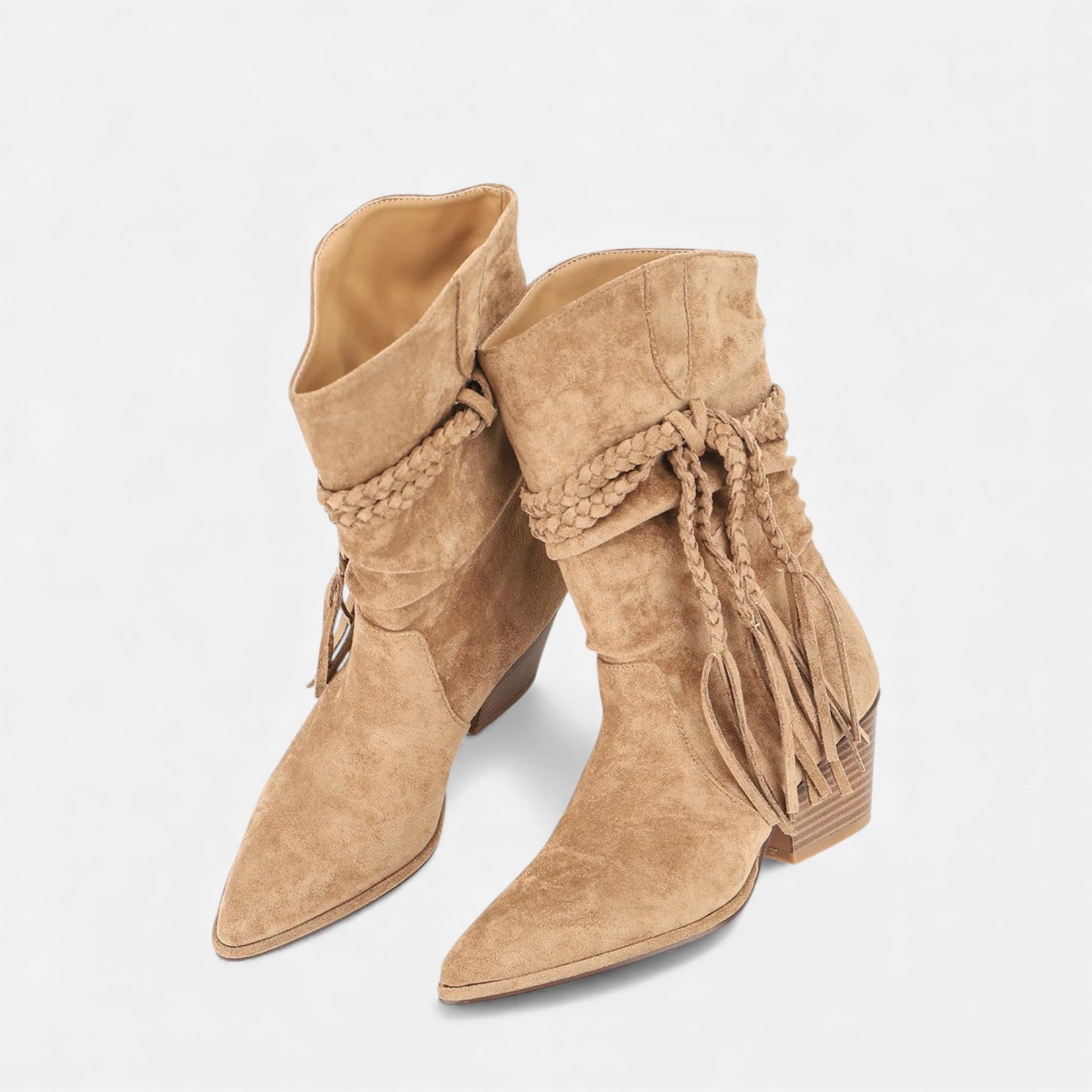 Sofia Maris| Women’s Retro Desert Boots with Chunky Heel