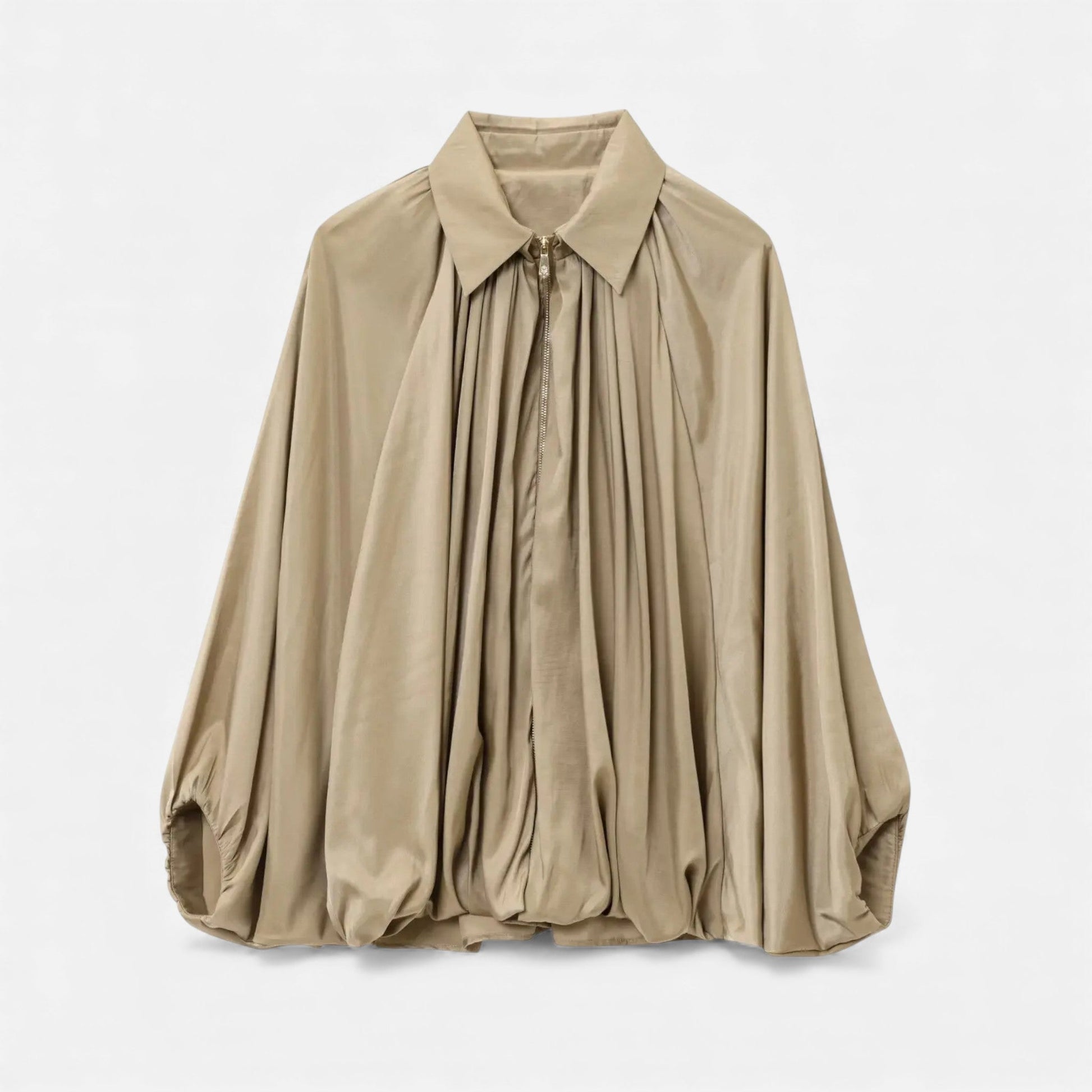 Women’s Pleated Lapel Blouse - Sofia Maris