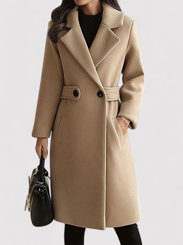 Elise | Winter Wool Coat with Belt - Sofia Maris