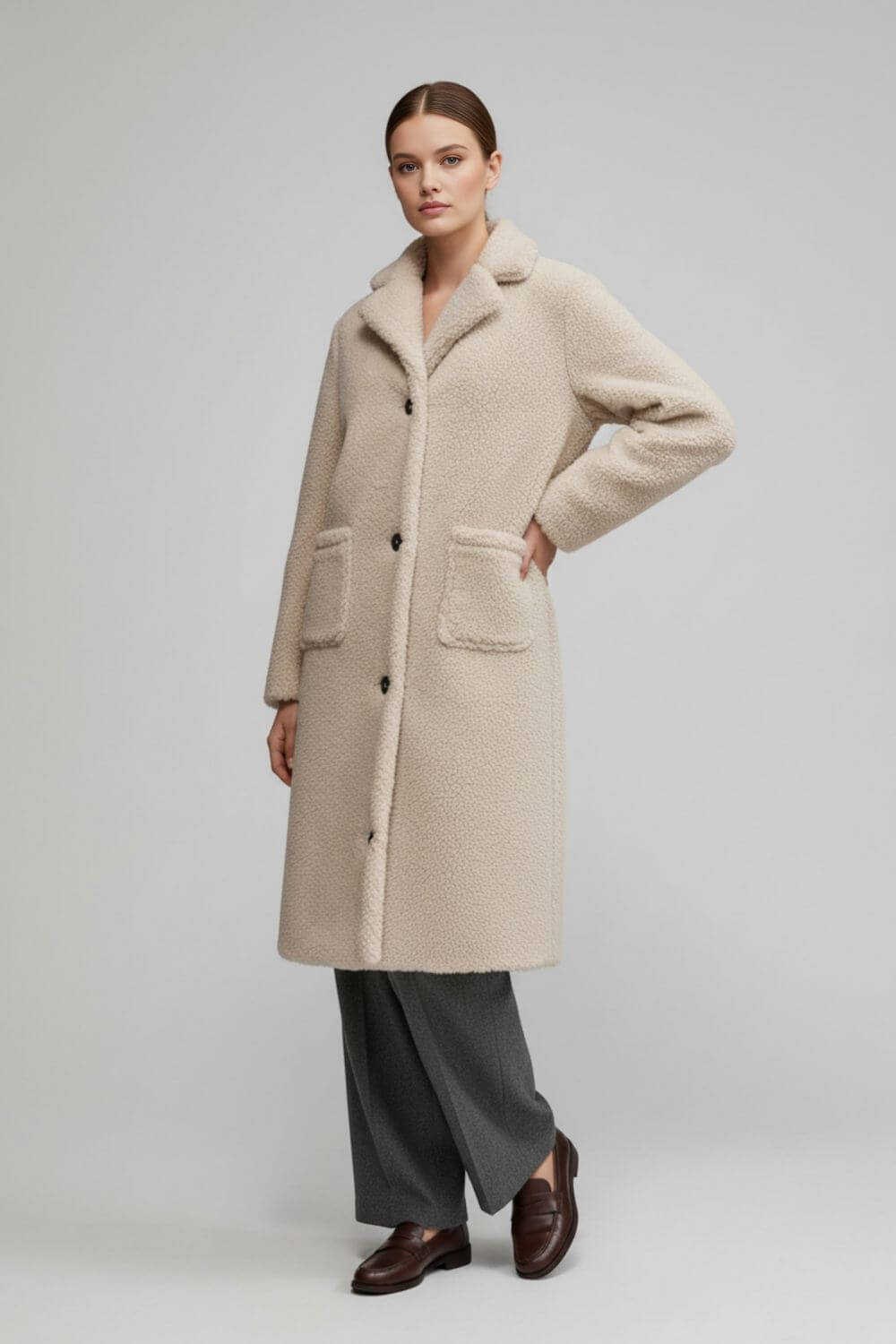 Women’s Long Coat – Classic Elegance for Cold Seasons - Sofia Maris