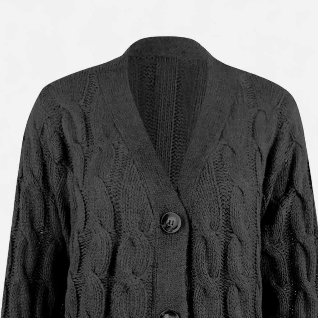 Women’s Long Knit Cardigan Vest – Autumn Elegance - Sofia Maris