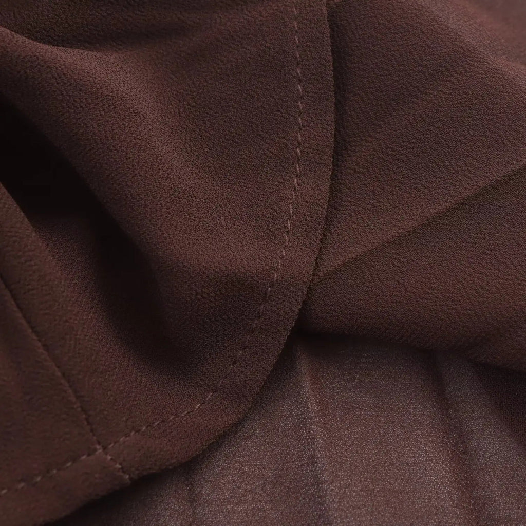 Women’s Chiffon Midi Dress – Turn-Down Collar Elegance - Sofia Maris