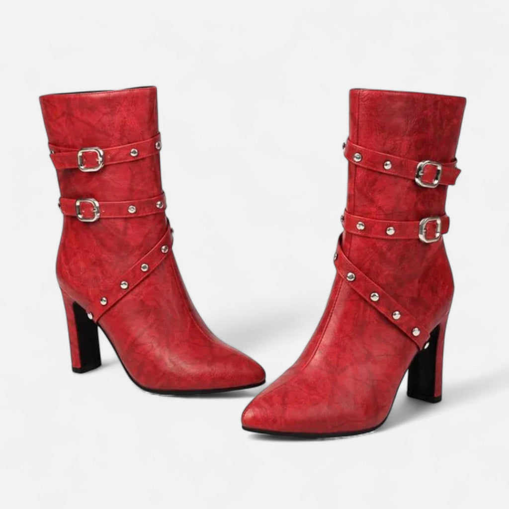 Sofia Maris Women’s Leather Ankle Boots – Winter Luxe Pointed Toe - Sofia Maris