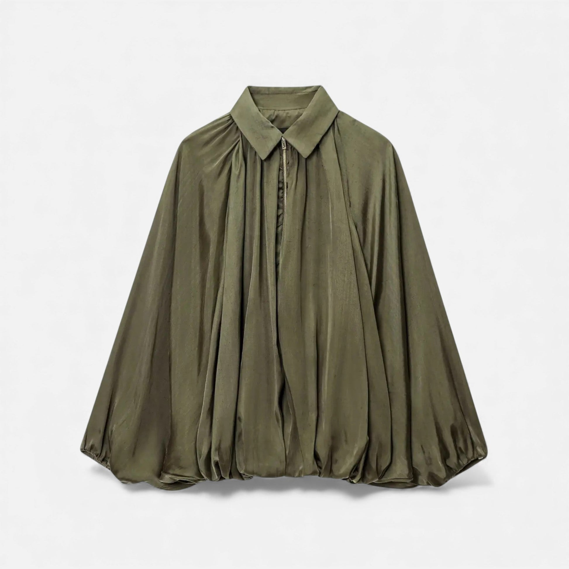 Women’s Pleated Lapel Blouse - Sofia Maris