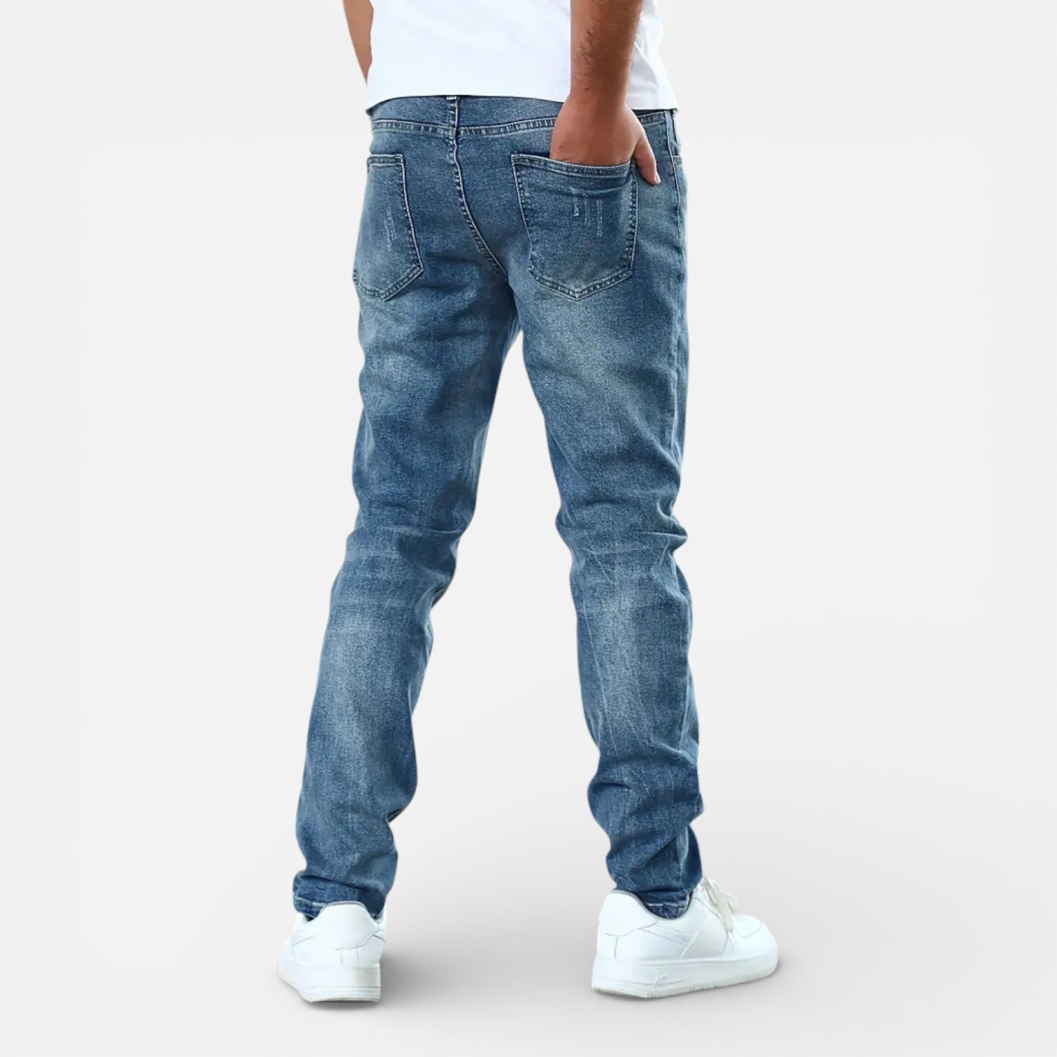 Men’s Classic Jeans – Slim Fit Stretch Denim Pants