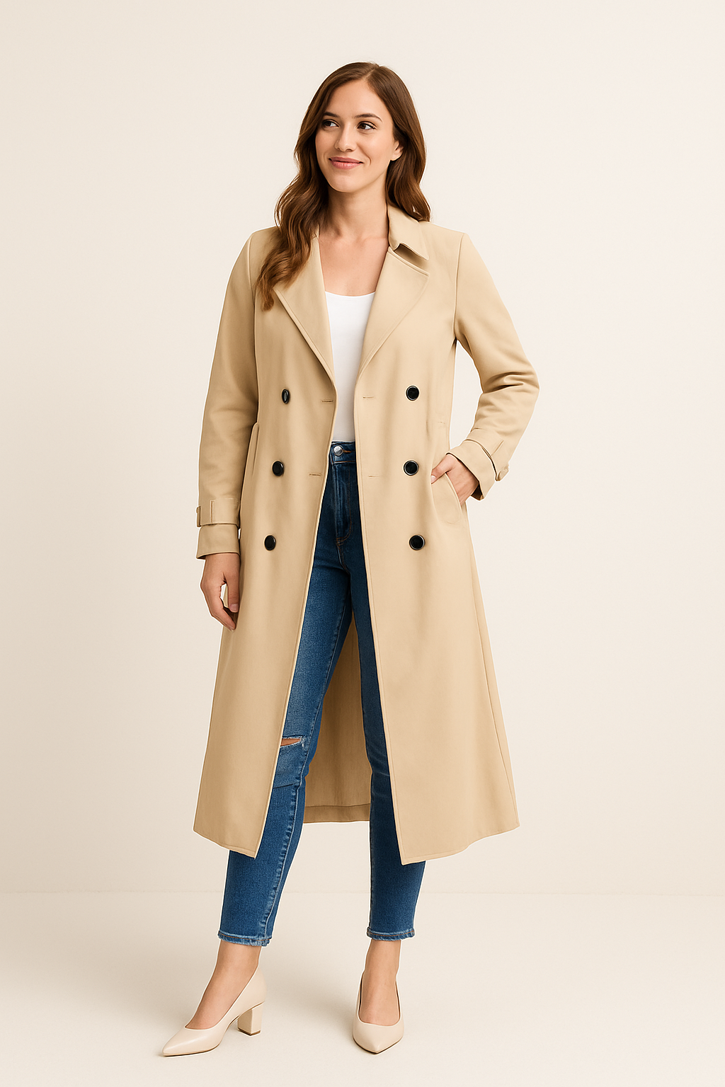 Long Trench Tailored - Sofia Maris