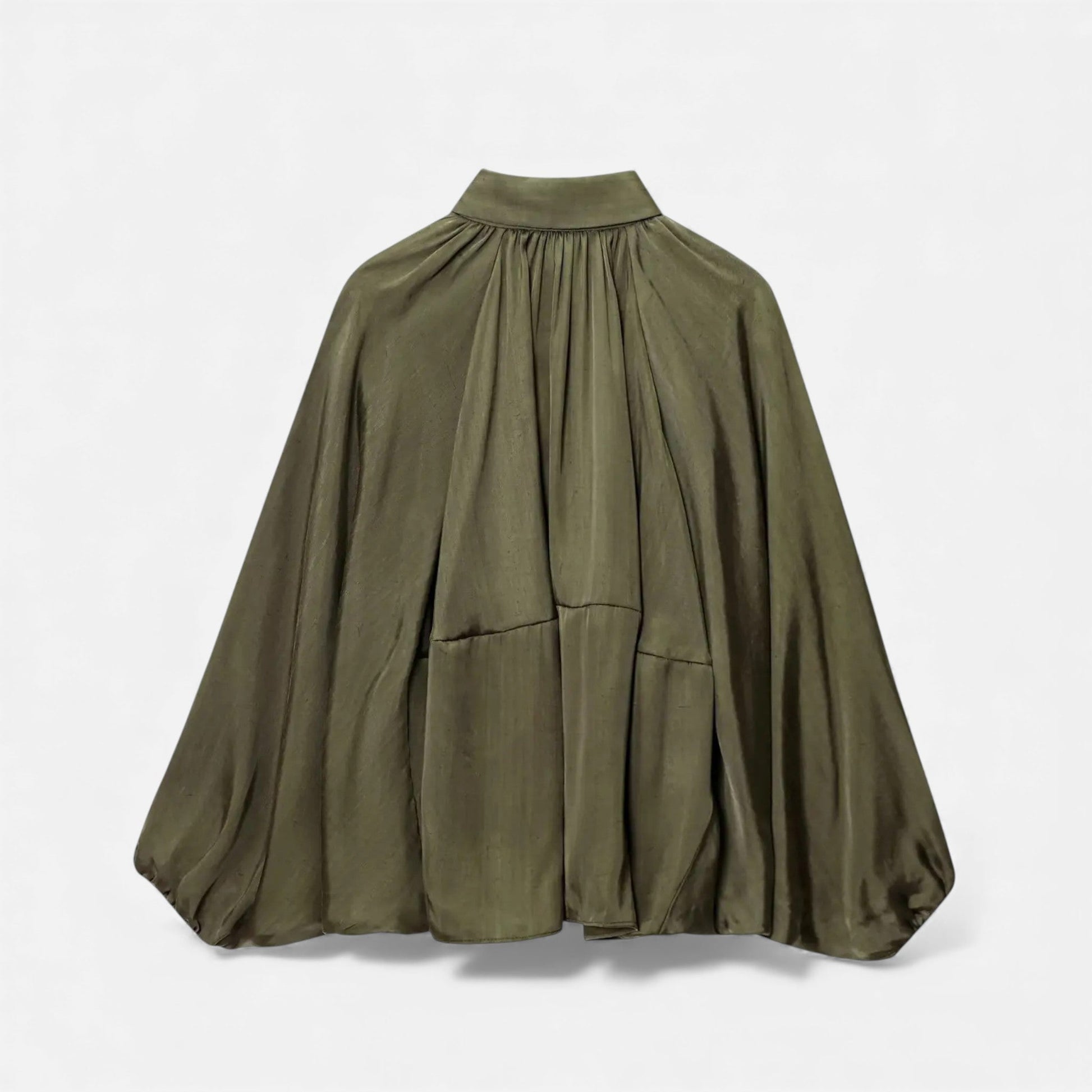 Women’s Pleated Lapel Blouse - Sofia Maris