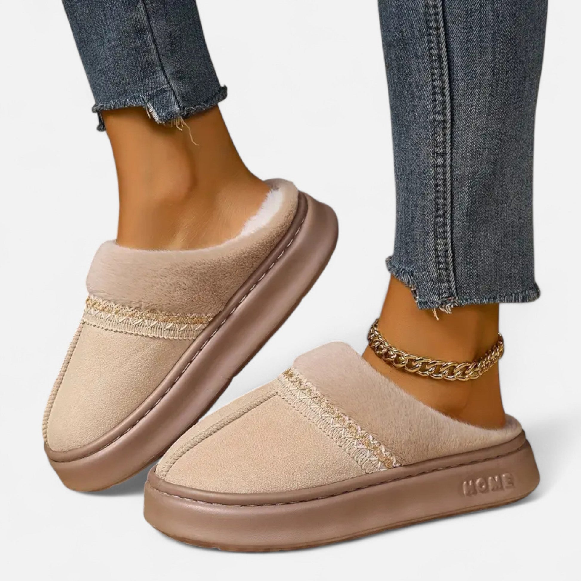 Sofia Maris | Women’s Ethnic Lace Fleece-Lined Slippers