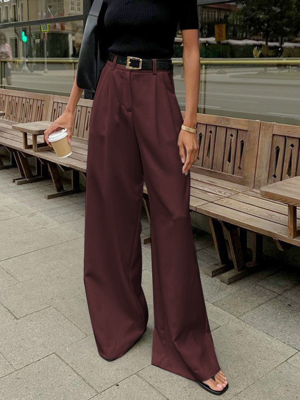 Elegant Wide Trousers for Women - Sofia Maris
