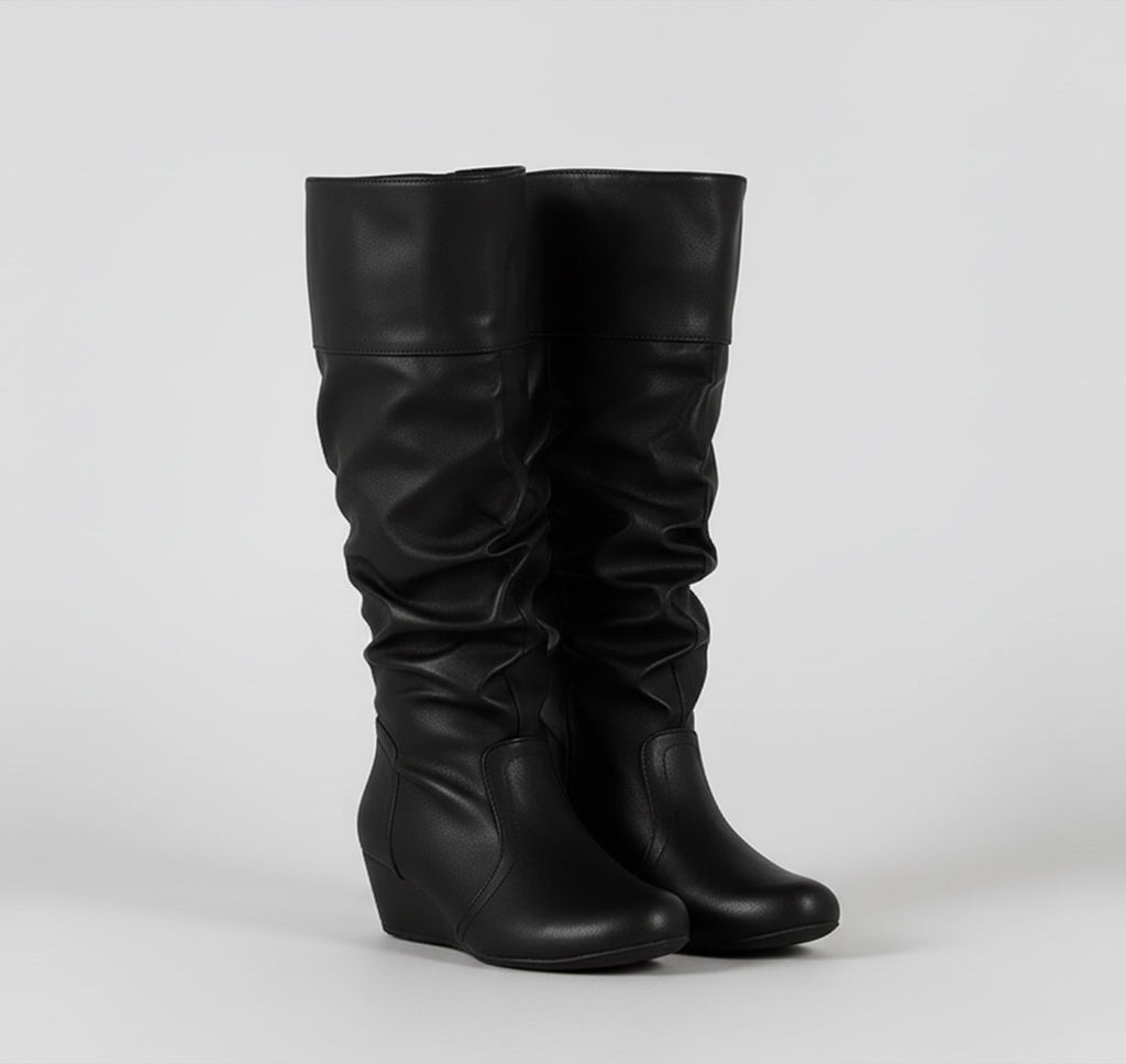 Sofia Maris Women’s Slouchy Knee-High Boots – Effortless Luxe Comfort - Sofia Maris