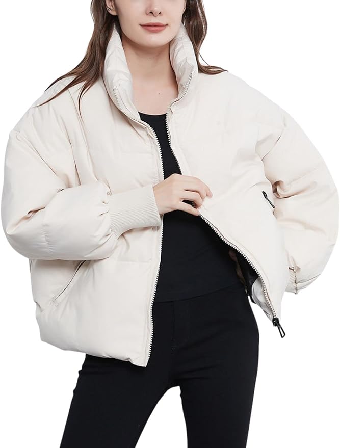 Imitation Silk Cotton Puffer Jacket