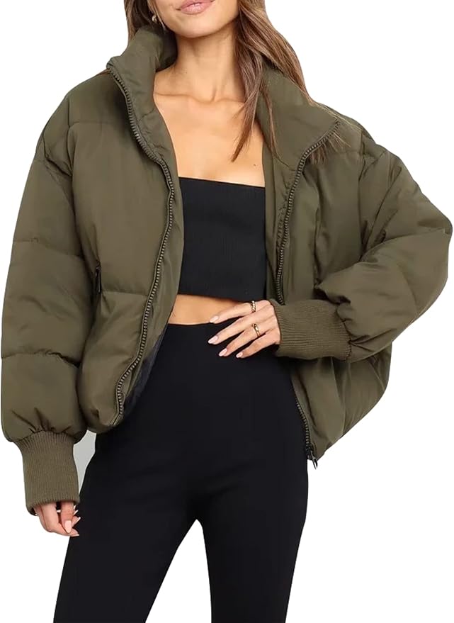 Imitation Silk Cotton Puffer Jacket