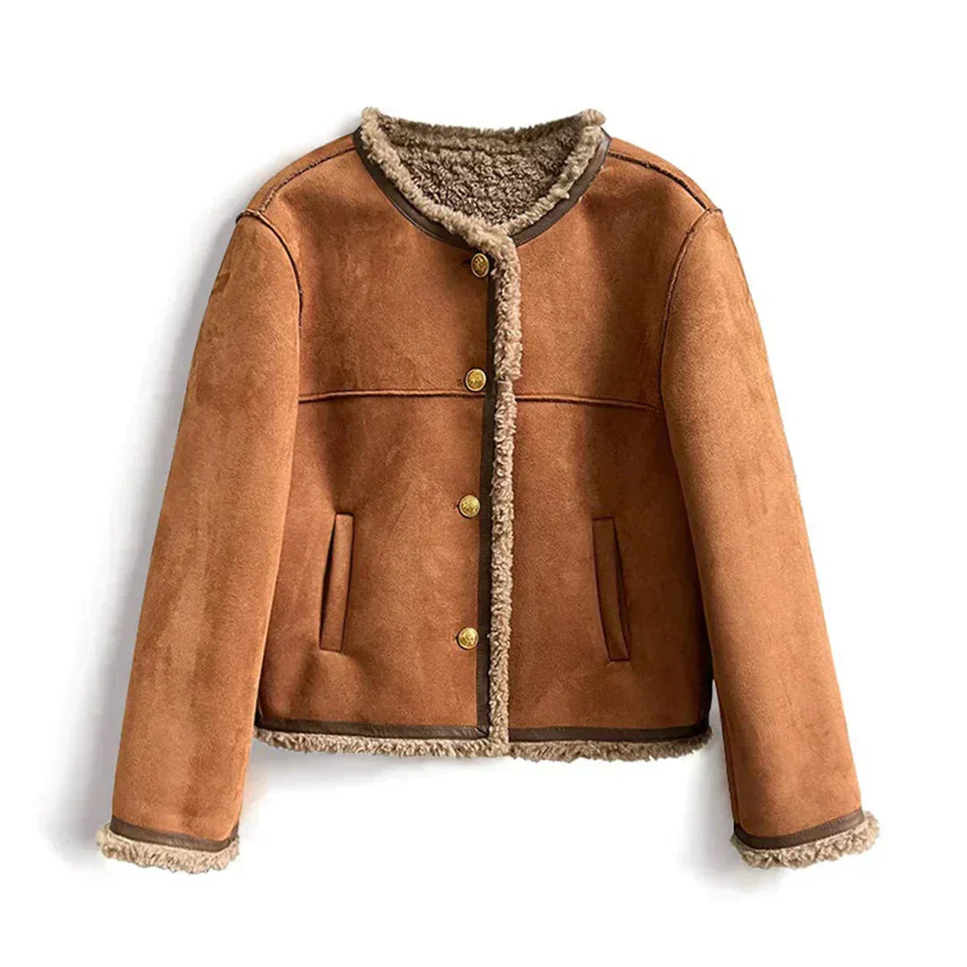 Emma | Shearling Button Jacket