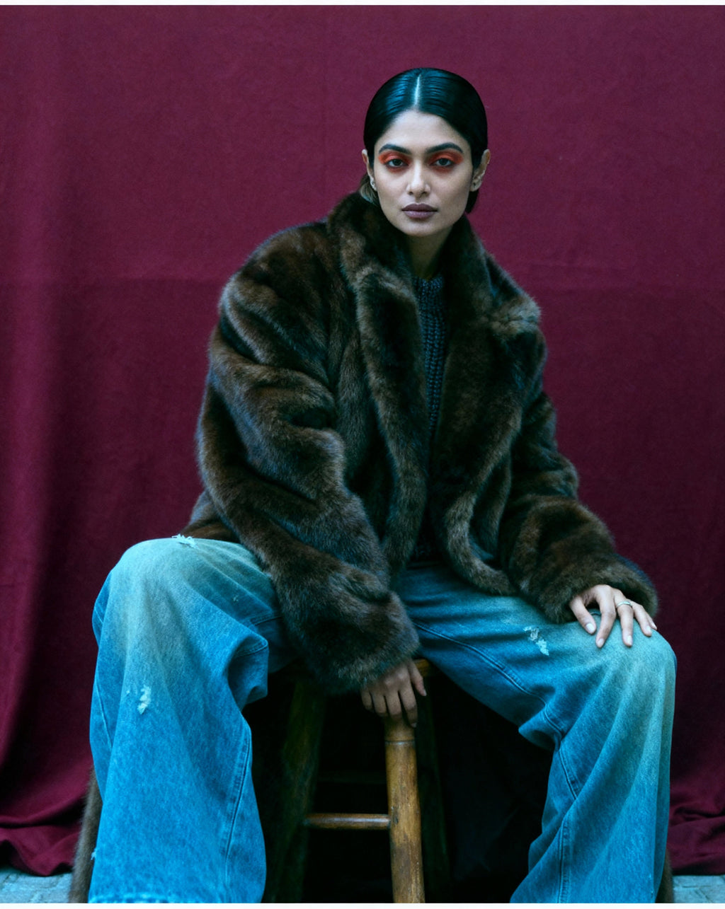 Mirella Longline Faux-Fur