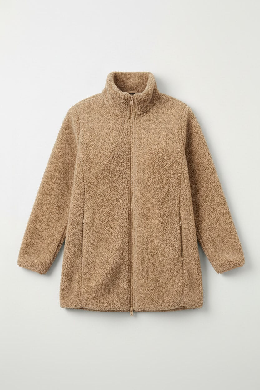 Sofia Maris Women’s Zip-Up Teddy Coat – Winter Casual Outerwear - Sofia Maris