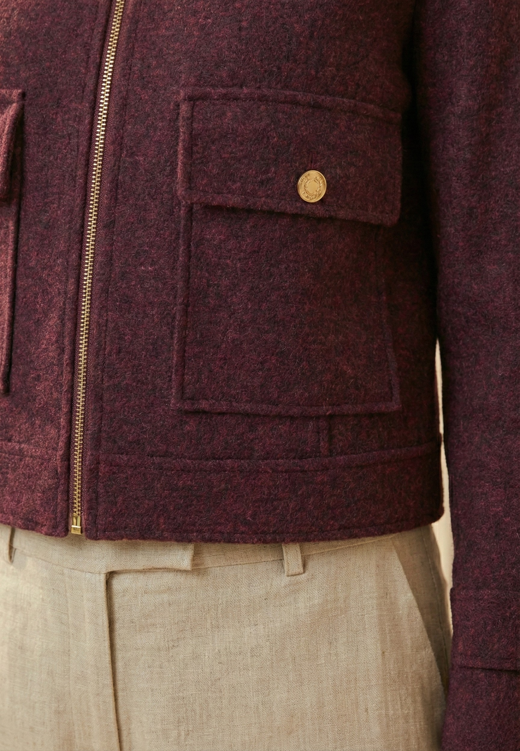 Sofia Maris | Women’s Cropped Jacket – Modern Zip Silhouette