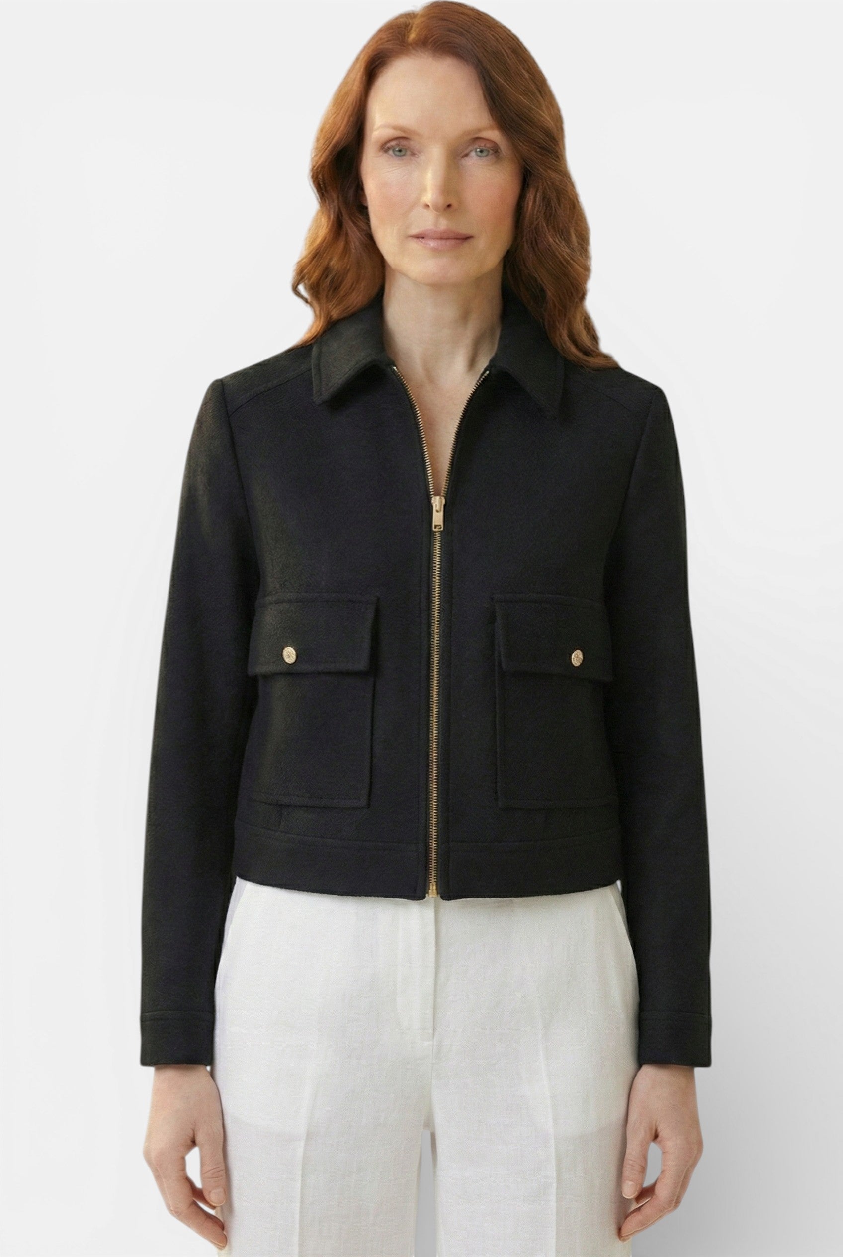 Sofia Maris | Women’s Cropped Jacket – Modern Zip Silhouette