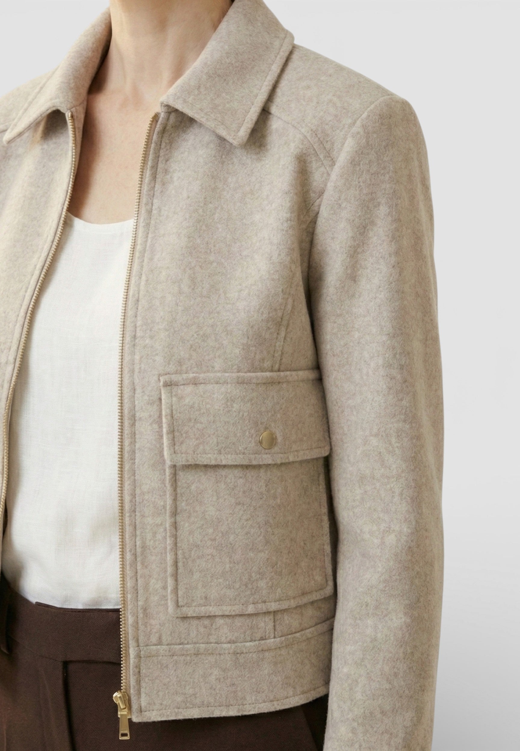 Sofia Maris | Women’s Cropped Jacket – Modern Zip Silhouette