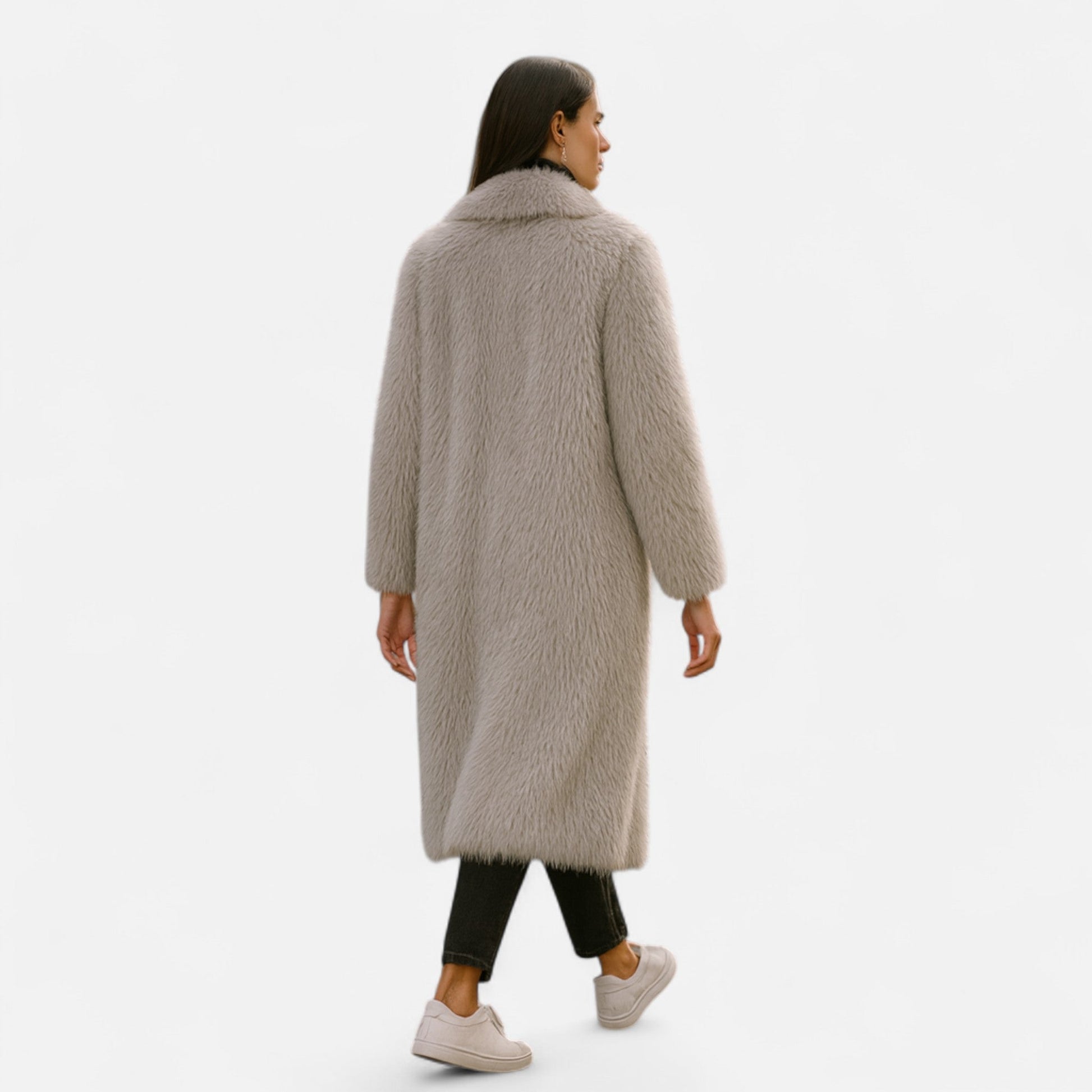 The Sofia Women’s Long Faux Fur Overcoat - Sofia Maris