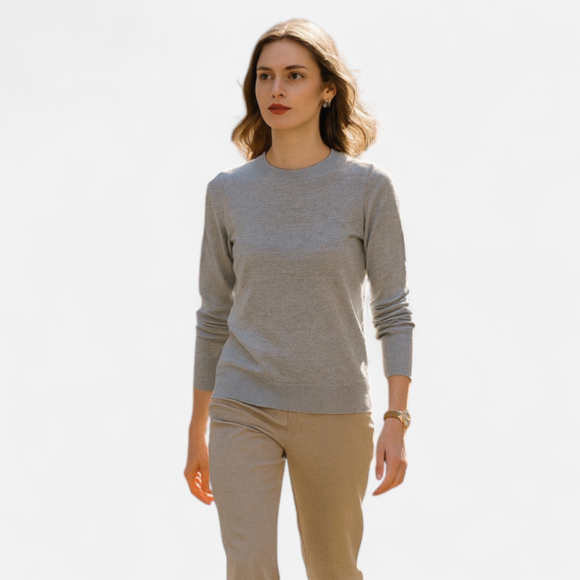 Women’s Merino Wool Crewneck Sweater - Sofia Maris