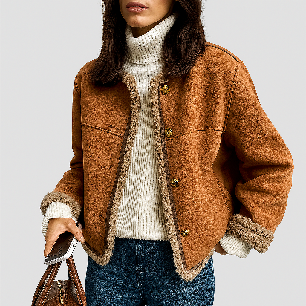 Emma | Shearling Button Jacket