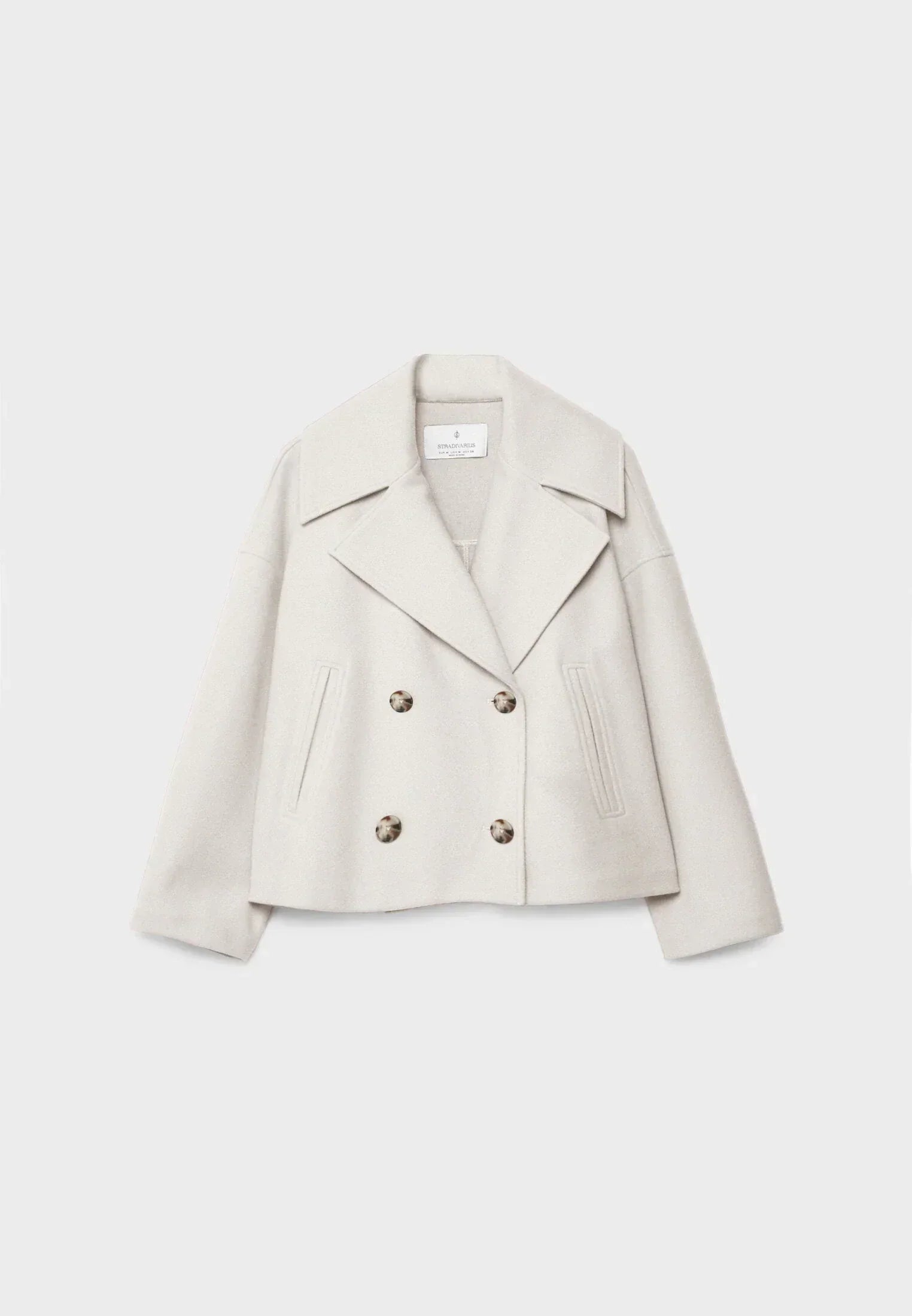 Women's Cropped Jacket - Double Breasted with Notch Lapel - Sofia Maris