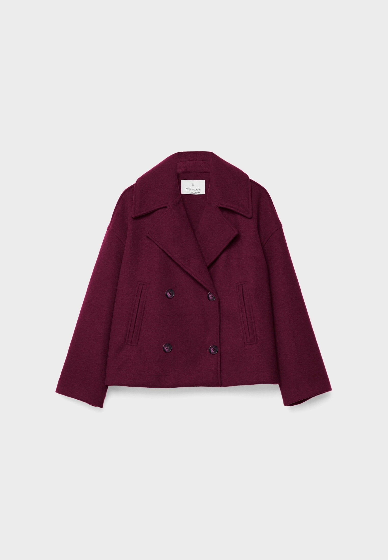 Women's Cropped Jacket - Double Breasted with Notch Lapel - Sofia Maris
