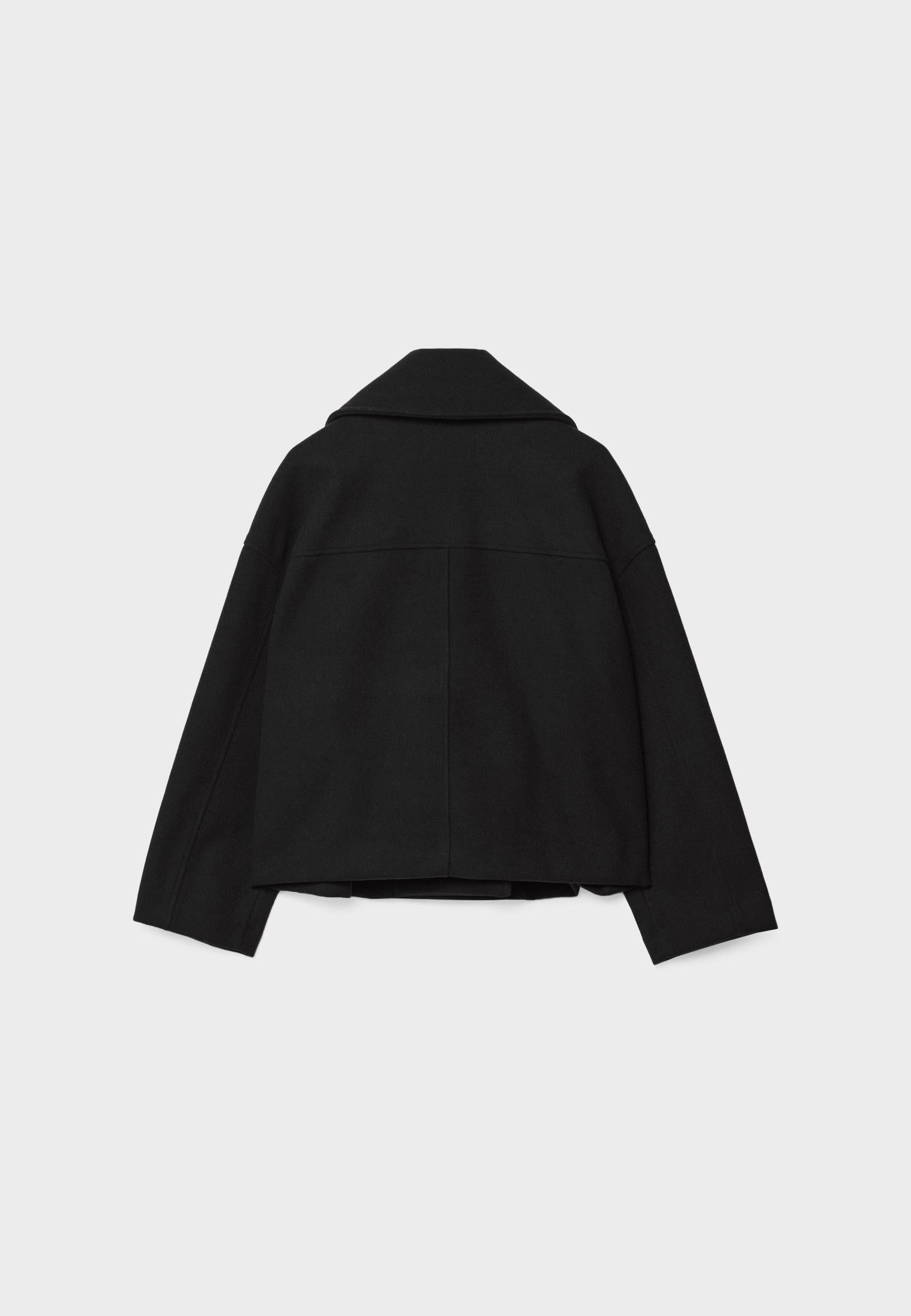 Women's Cropped Jacket - Double Breasted with Notch Lapel - Sofia Maris