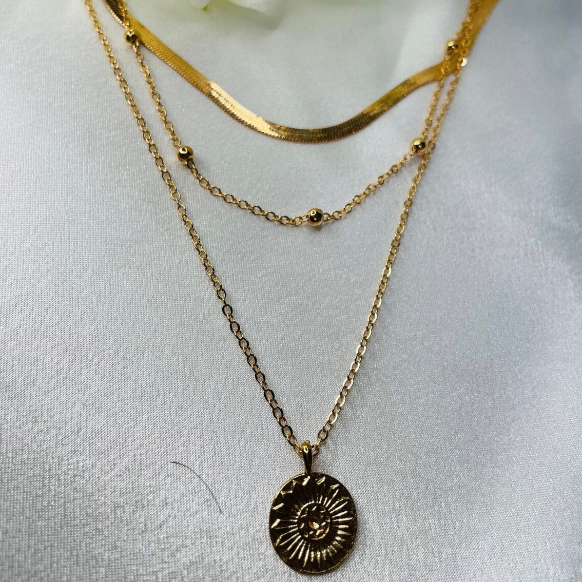 Ella | Women’s Layered Necklace Set Gold 18k Plated Metal