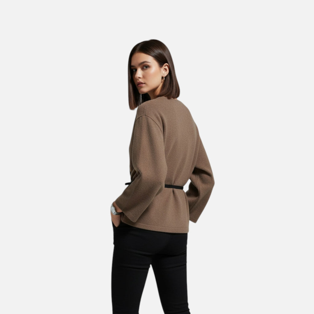 Women's Elegant Wrap Sweater - Sofia Maris