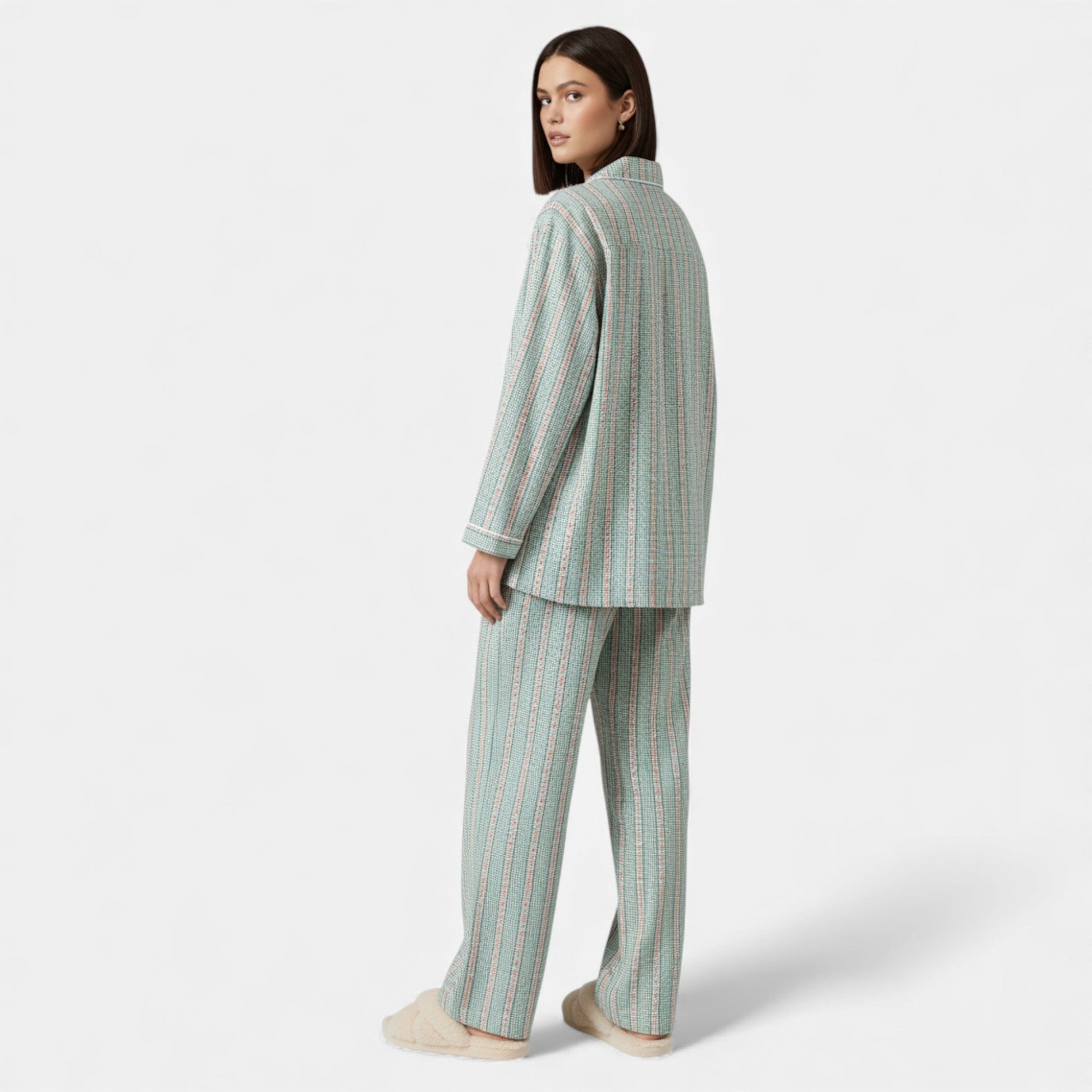 Women’s Pure Cotton Pyjama Set with Cardigan Style - Sofia Maris