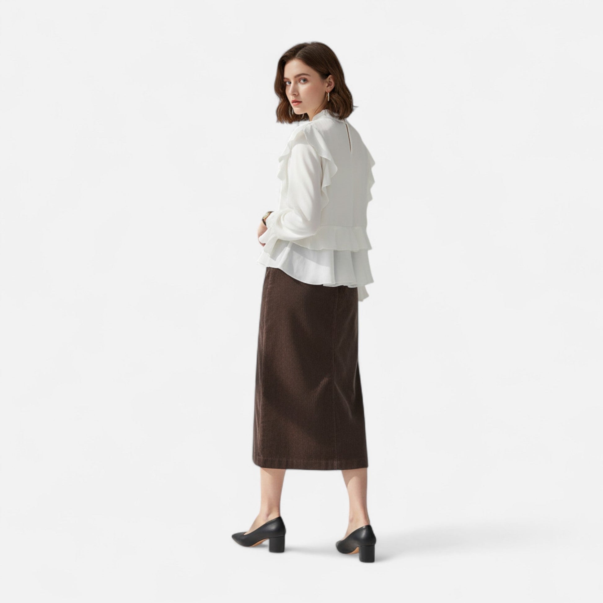 Sofia Maris | Women's Elegant Corduroy Skirt
