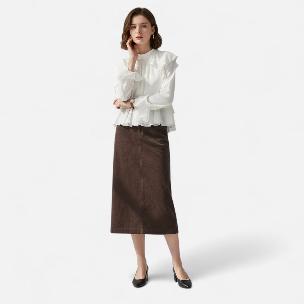 Sofia Maris | Women's Elegant Corduroy Skirt