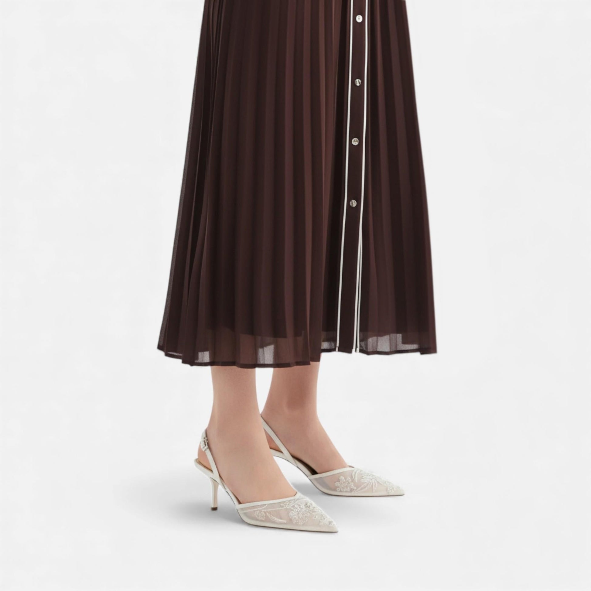 Sofia Maris Women’s Embroidered Mesh Designer Heels - Sofia Maris