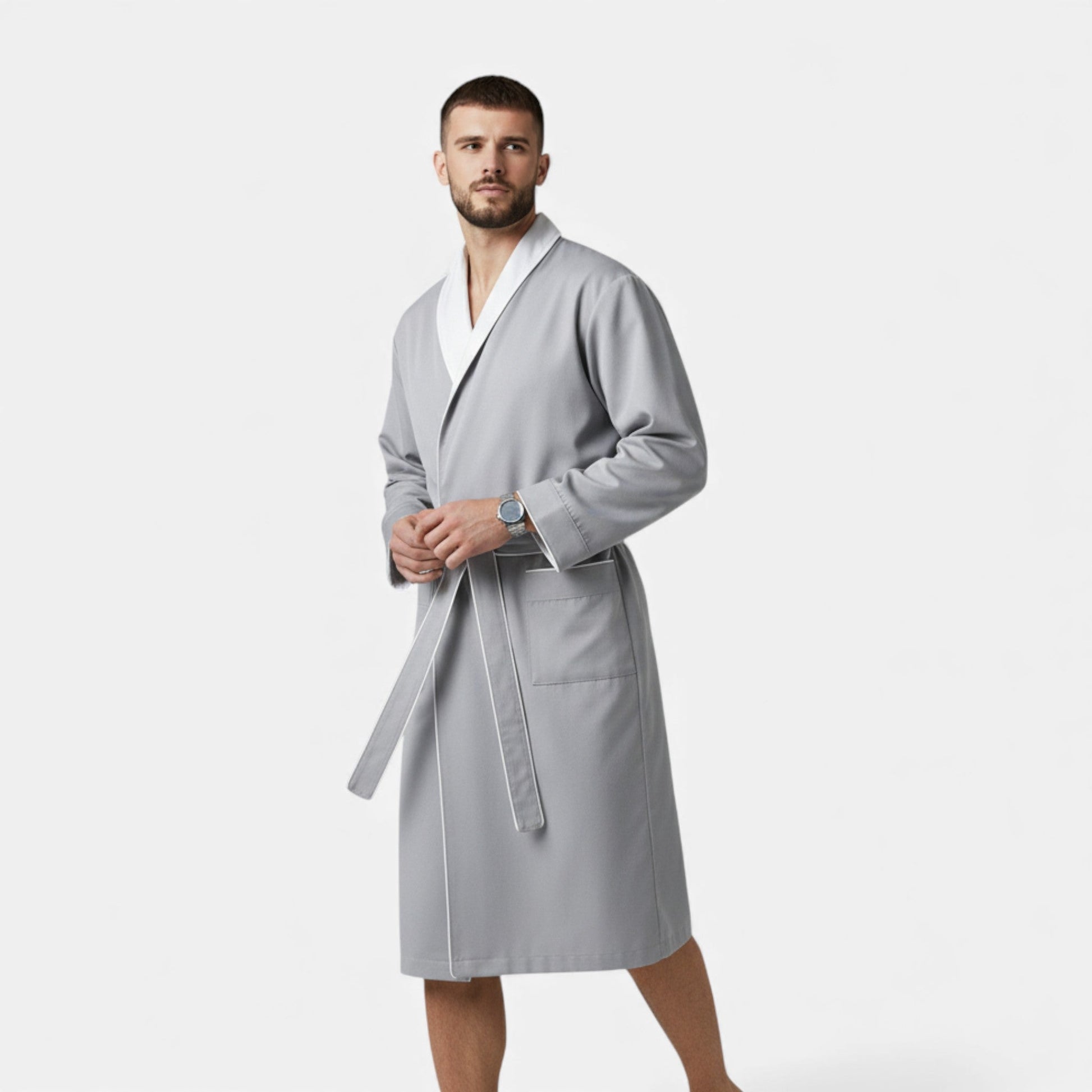 Unisex Double-Layer Cotton Bathrobe - Sofia Maris