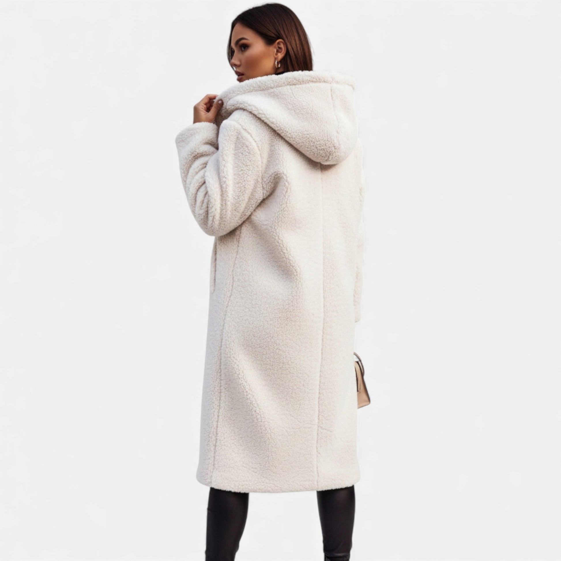Sofia Maris| Women’s Plush Faux‑Fleece Long Coat