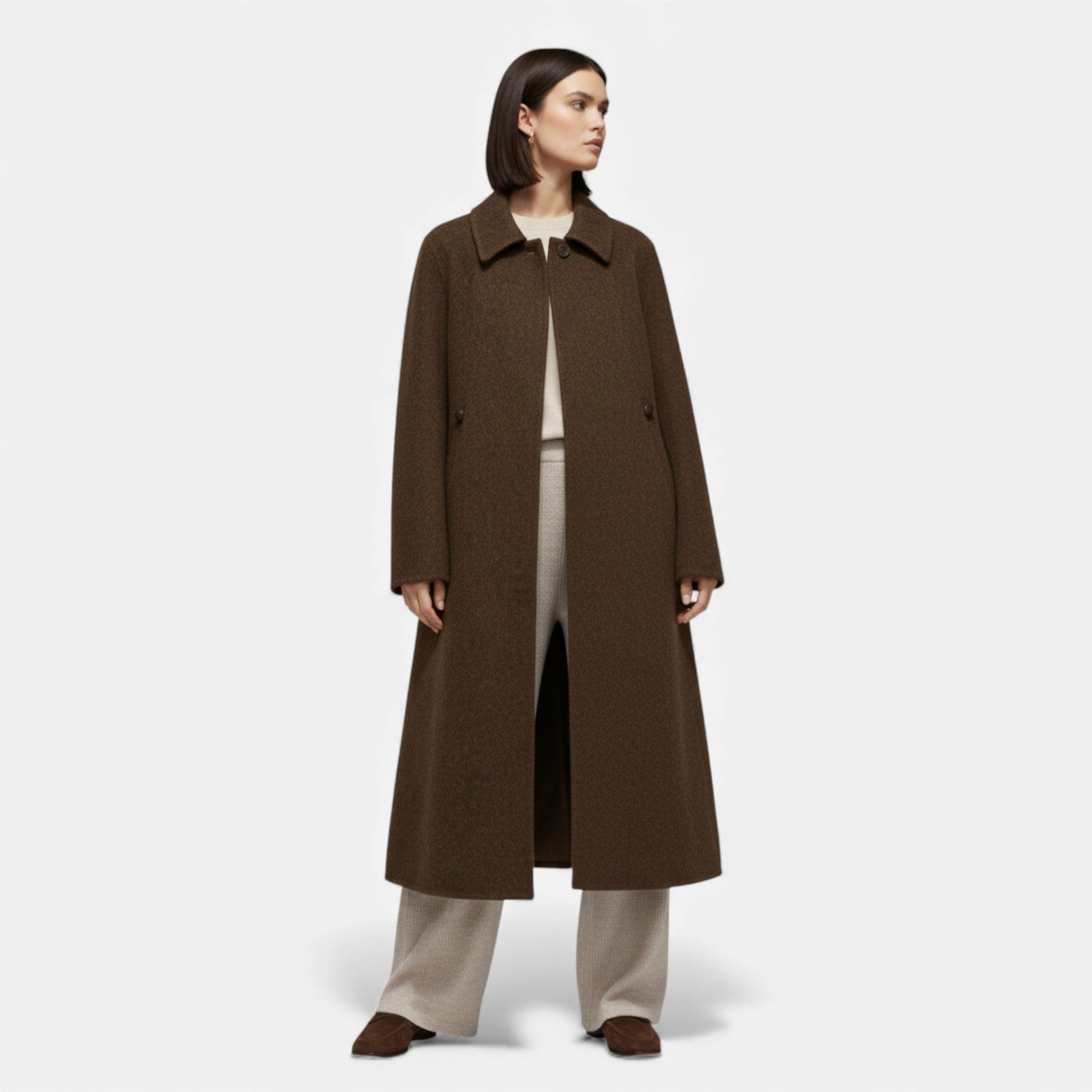 Sofia Maris | Women’s Structured Long Woollen Winter Coat