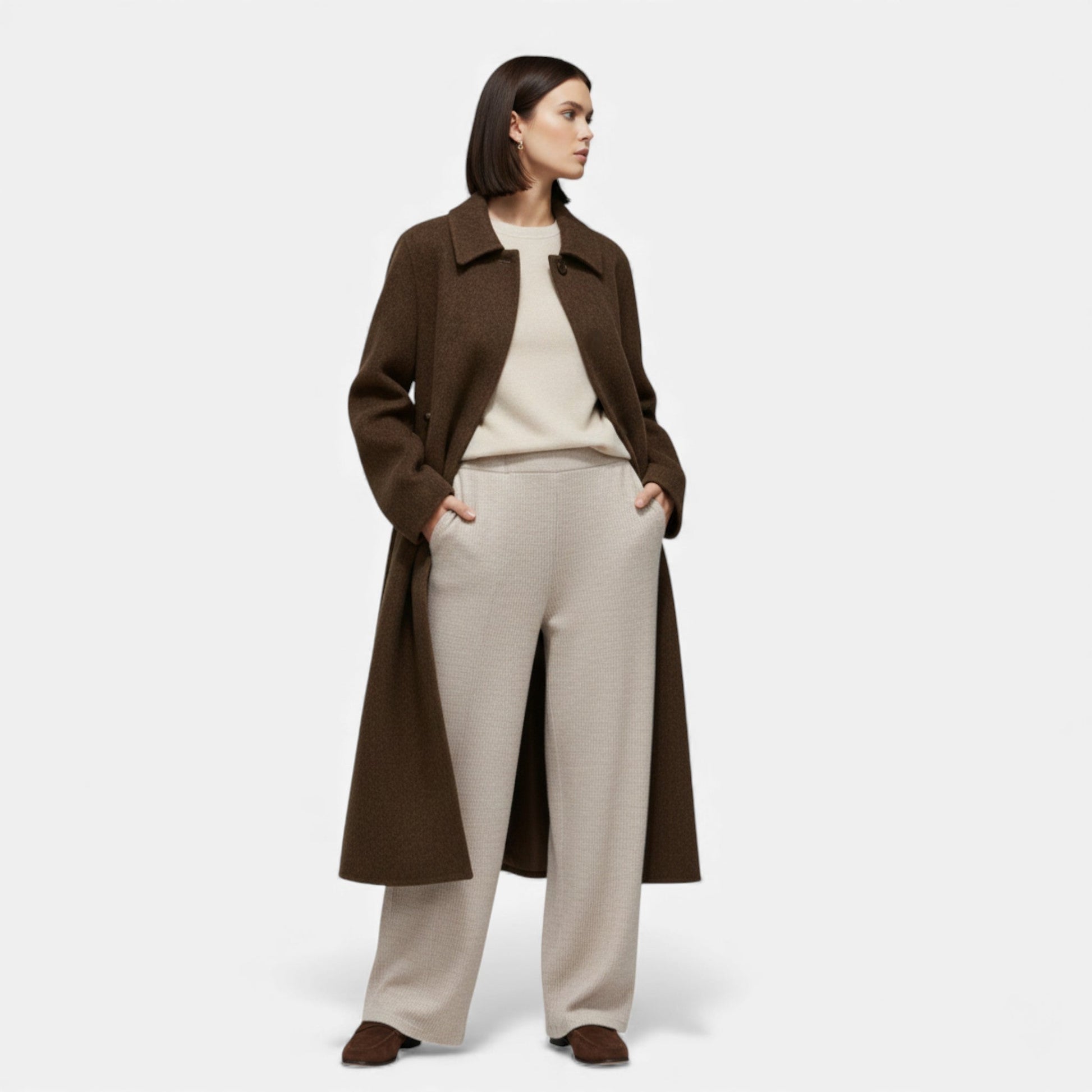 Sofia Maris | Women’s Structured Long Woollen Winter Coat