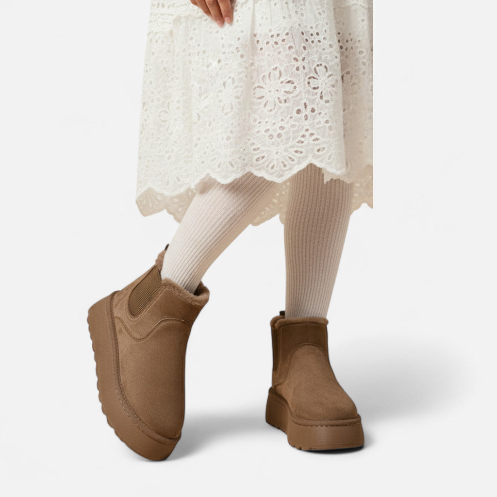 Sofia Maris | Women’s  Ankle Boots – Plush Platform Elegance