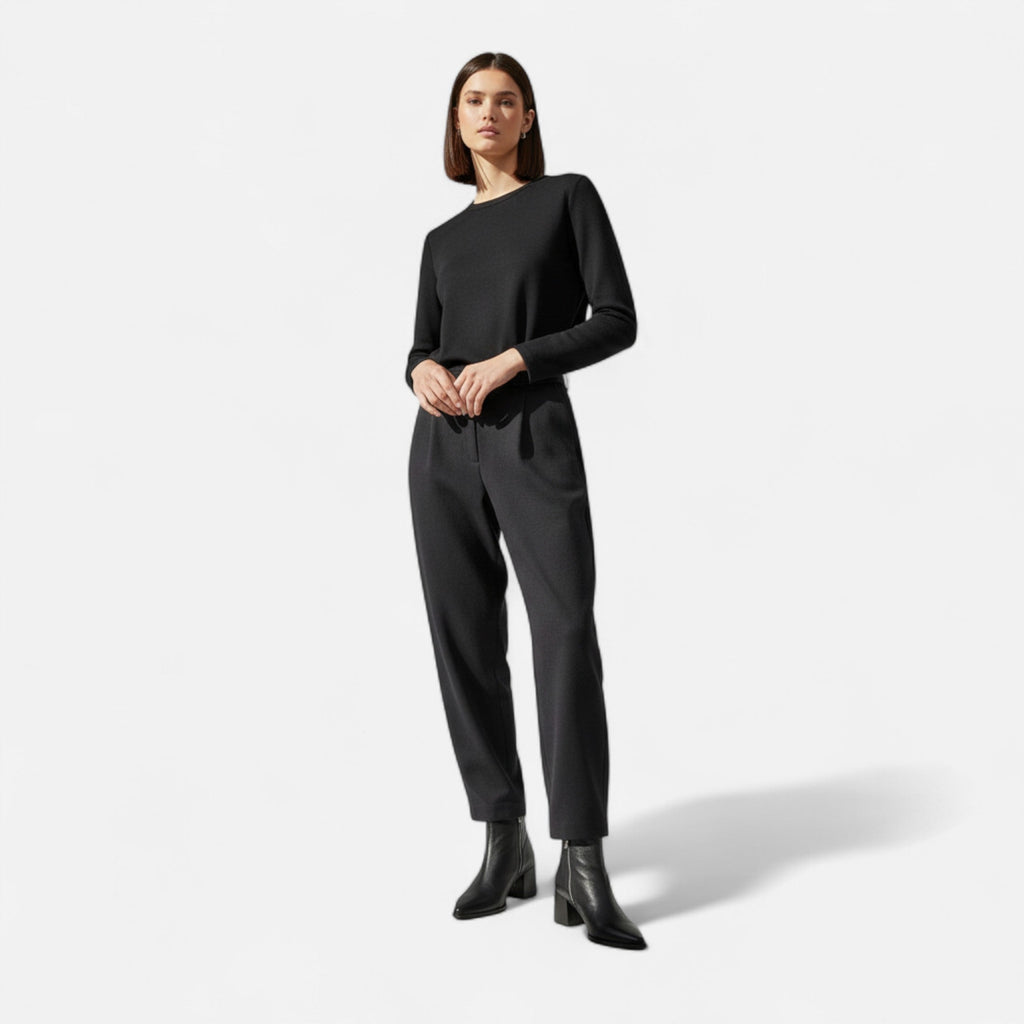 Women’s Genuine Leather Chelsea Boots – Pointed Toe Square Heel - Sofia Maris