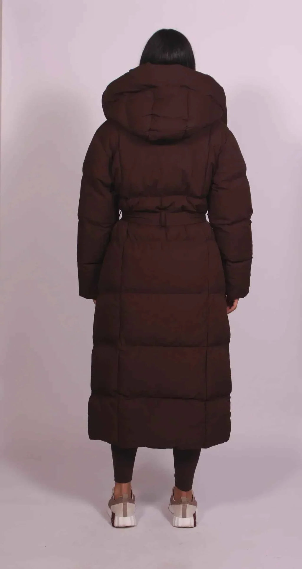 Sofia Maris Women's Long Belted Puffer Coat