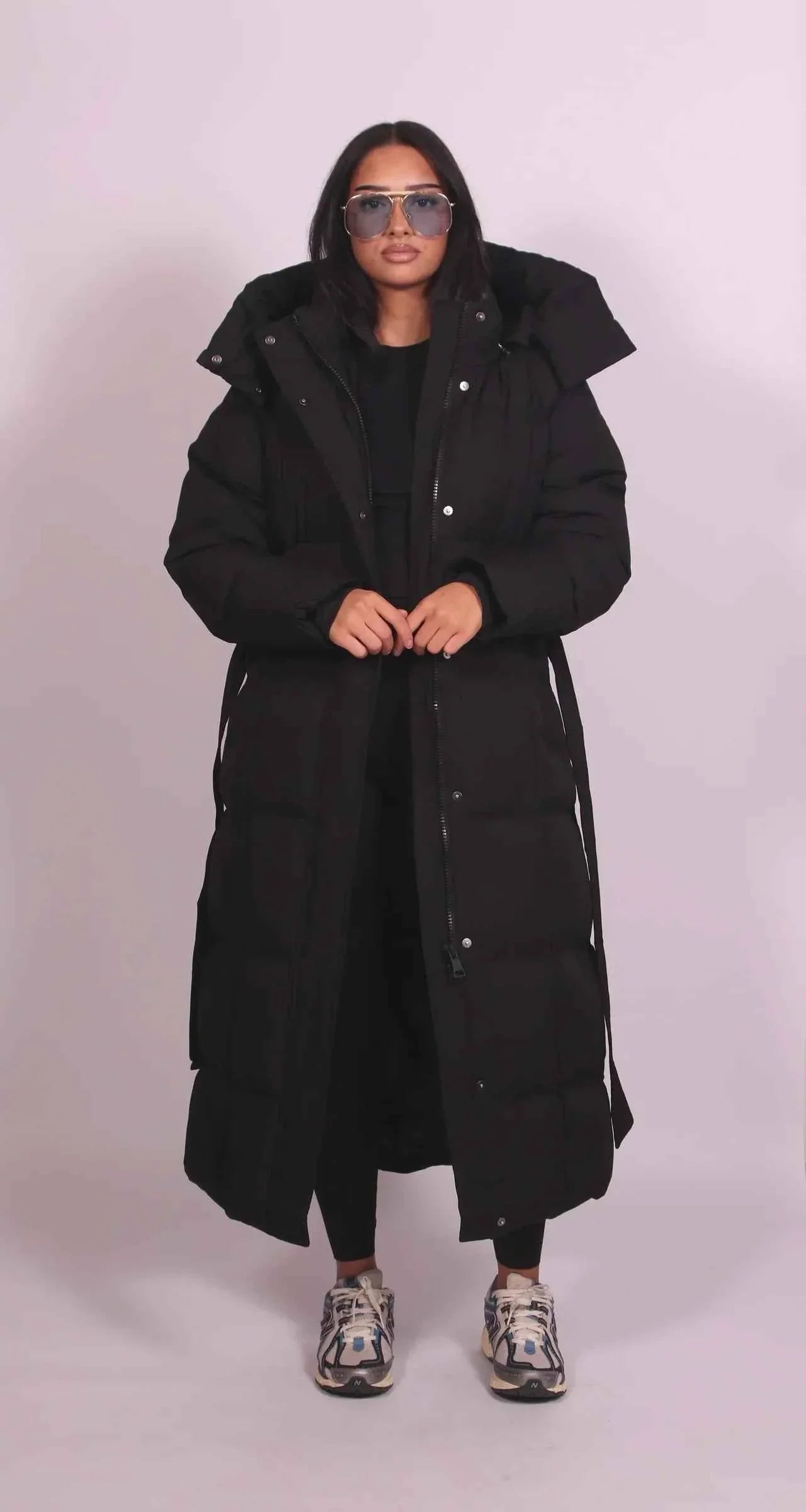 Sofia Maris Women's Long Belted Puffer Coat