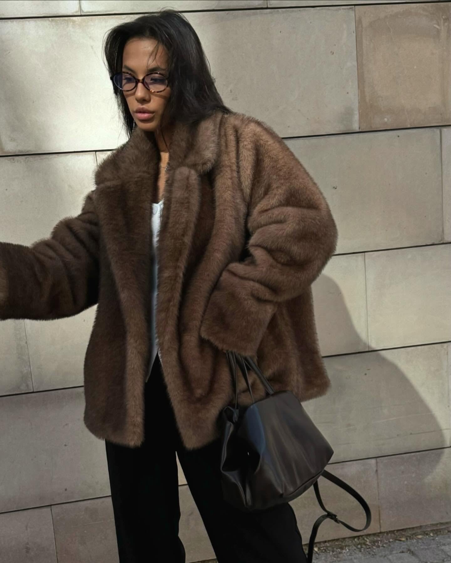 Winter Faux Fur Statement Coat