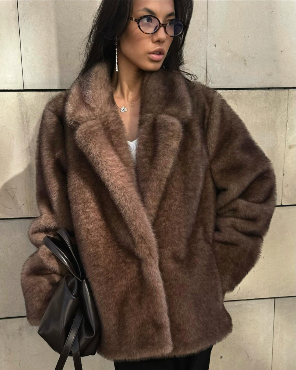 Winter Faux Fur Statement Coat