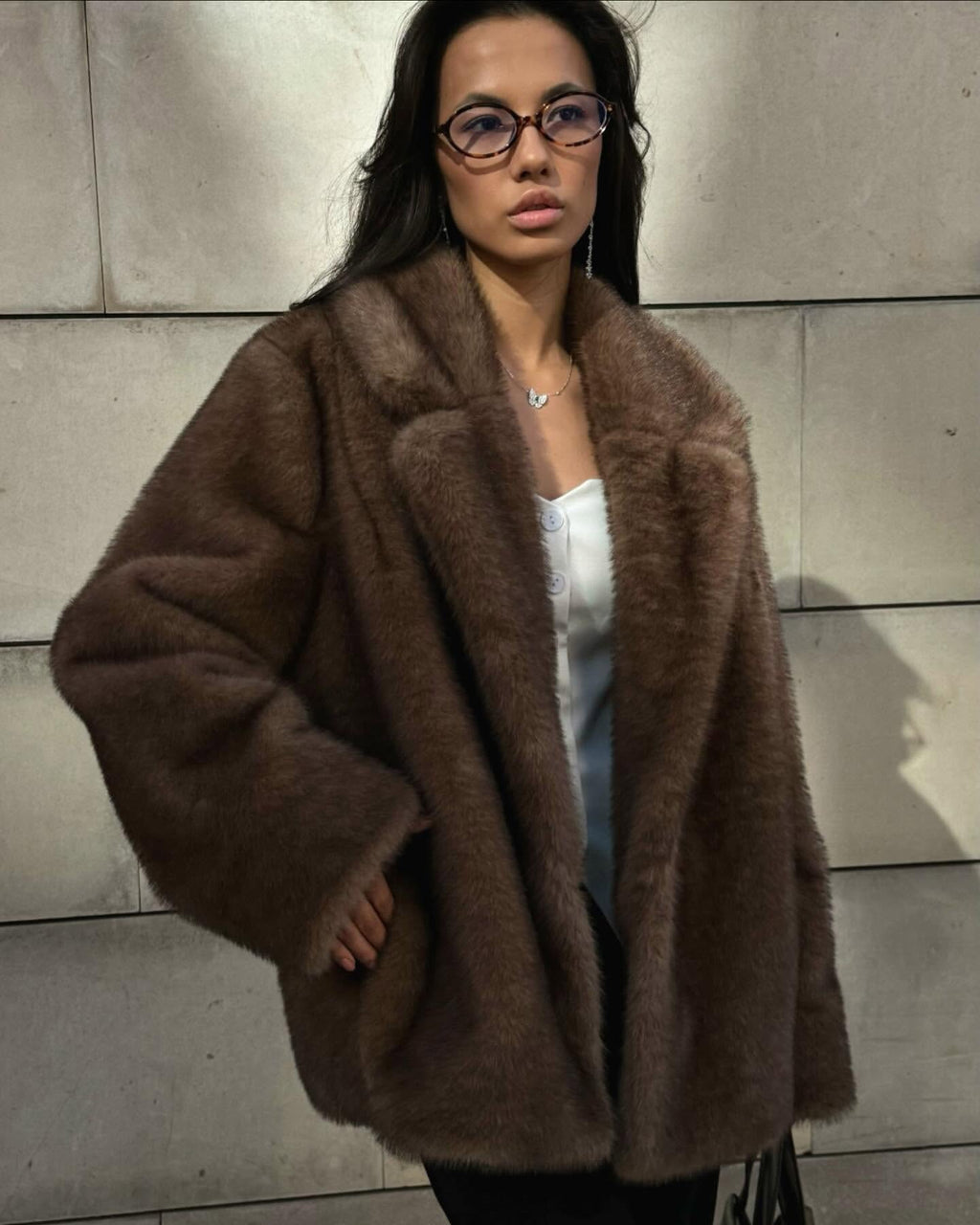 Winter Faux Fur Statement Coat