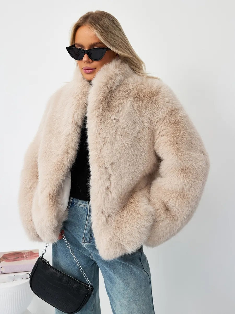 Elegant Faux Fur Winter Jacket